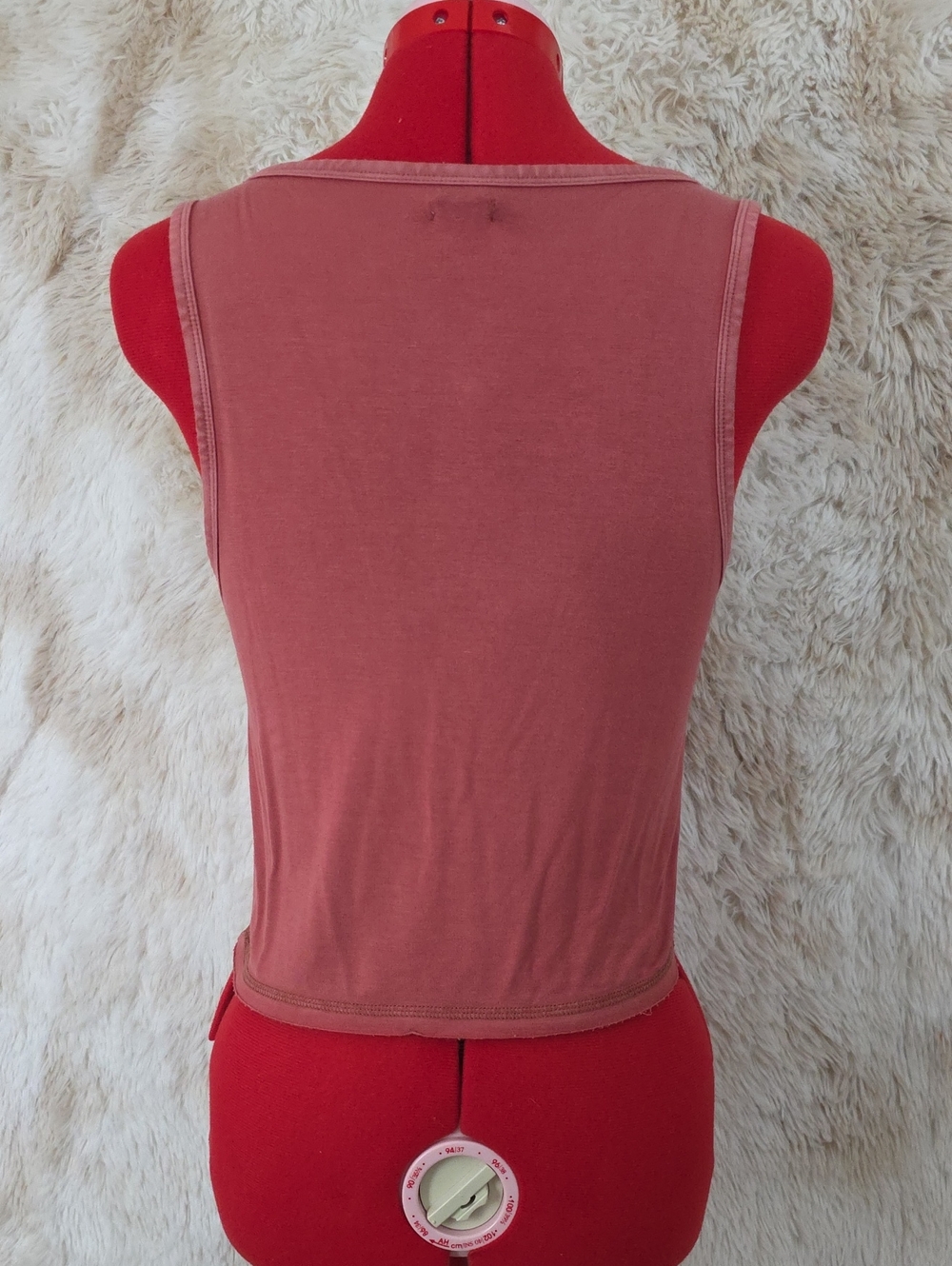 Aerie Cropped Tank Top XS Mauve Dusty Rose Sleeveless Soft Stretch Basic - Picture 2 of 7